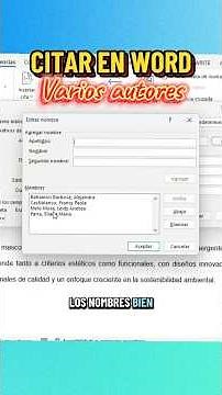 CITAR EN WORD VARIOS AUTORES SEGÚN NORMA APA 7ma edición