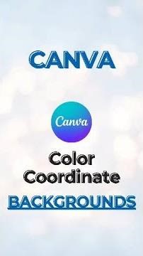 Color Coordinate your Backgrounds in Canva #shorts