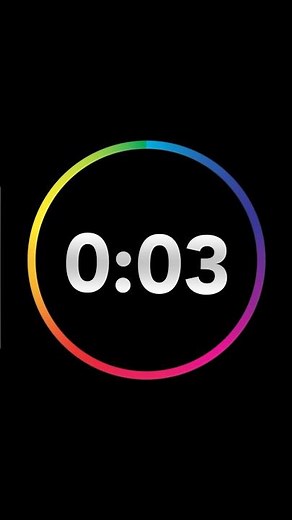 ⏱️3 Second Countdown Timer with Clock Ticking Sound & Finish Ding 🔔