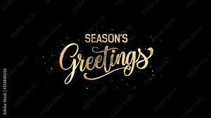 Seasons Greeting Intro Text + Alpha Channel
