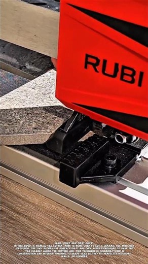 Perfect Tile Cutting with RUBI Cutter | Clean & Accurate Results.
