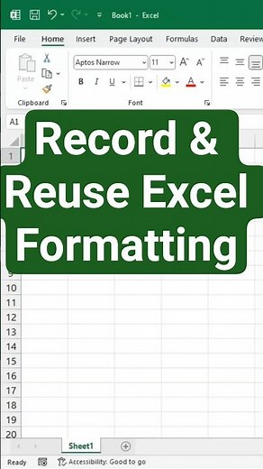 Record & Reuse Excel Formatting with a Macro #Excel #Macro, #Automation