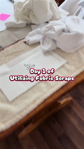 Day 1 of utilizing fabric scraps! #Sewing #DIY #PufferBag #ForYouPage #FYP
