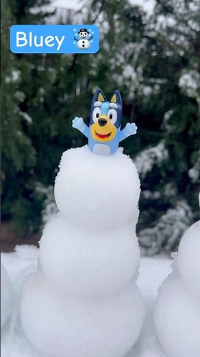 Bluey in the snow!!! ❄️ ⛄️ #bluey