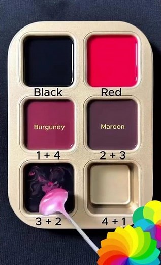 🎨 Red + Black = What Color? | Color Mixing Explained! 🖌️ #quiz #colors #coloring #colormixing