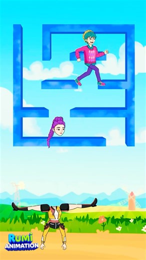 ⚡ Maze puzzle! 🧩 Will Jinu save Rumi or make a monster?#shots #rumi #kpopdemonhunters