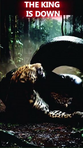 Python Attacks Leopard! The END of the Hunter Watch Now! #shorts #wildlife #fypシ゚viral