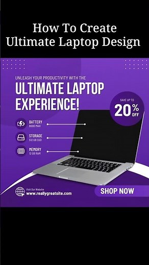 How To Create Ultimate Laptop Design | Ultimate Laptop Flyer Design