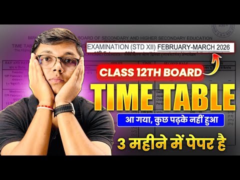 Boards Time table Out! 😭पढ़के कुछ नहीं हुआ है | Perfect Roadmap For Study #maharashtra #newindianera