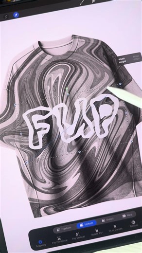 T-Shirt Design in Procreate - link in bio to download our Clothing Mockups #procreate #tshirtdesign