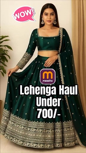 43K views · 1.1K reactions | Meesho Viral wedding Lehenga Haul ...