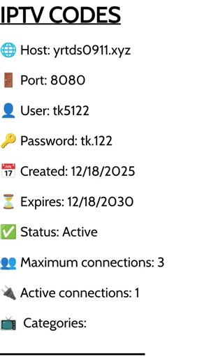 XTREAM CODES & IPTV M3U PLAYLISTS 09/03/2026