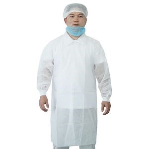 [Hot Item] Waterproof Disposable SMS Non-Woven Lab Coat for Food Safety