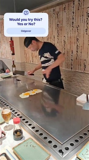 Would you eat this Teppanyaki meal? 🍳🔥