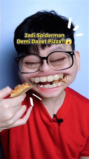 SPIDERMAN MAKAN PIZZA! #food #asmr #mukbang #spiderman #pizza