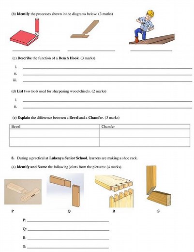 Grade 10 Wood Technology End of Term 2 2026 Exam with Marking Scheme