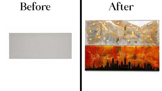 What keeps resin colors clean in abstract art?