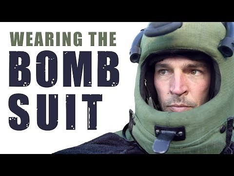 Wearing the bomb suit