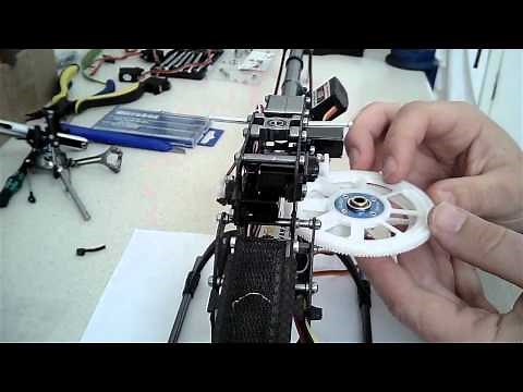 HK-450GT Flybarless Conversion - pt 3 - Installing The Servos FBL Rotor Head and Gyro