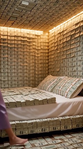 Sleeping on the money bed #asmr #money #dollar #viral #fyp
