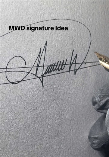 MWD signature idea #fyp #trending #calligraphy #asmrsounds #asmrtriggers