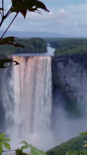 Impresionante vista de una cascada en el Amazonas