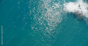 Aerial view of sea water 4k