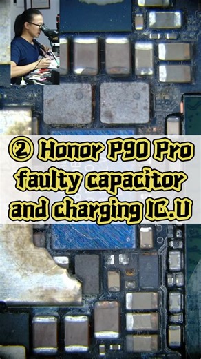 QianLi Repair Tools on Instagram: "② Honor Magic P90 Pro, no power on, data recovery required. Short circuit on the two-end capacitors, internal corrosion on the charging IC, and screen damage as well. #qianli#mobilephonerepair#tool#repair#qianlirepairtools#PhoneRepair#MobileRepair#TechFix#GadgetFix #RepairLife#TechSupport#RepairTools#TechTools#DIYTools#PhoneRepairKit#FixYourTech#TechUSA#TechEurope#USTech#UKTech#CanadaTech#EuroGadgets#TechLifestyle#DIYLife#TechAddict#GadgetLovers#Techie#InstaRee