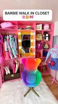 Setting Up Barbie Walk In Closet 🌸👱‍♀️🎀 #shortsfeed #shorts #asmr #barbie #setup #nostalgia