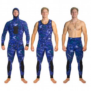 Men's Yamamoto Ocean Blue 3D Camo 2-Piece Open Cell Wetsuit