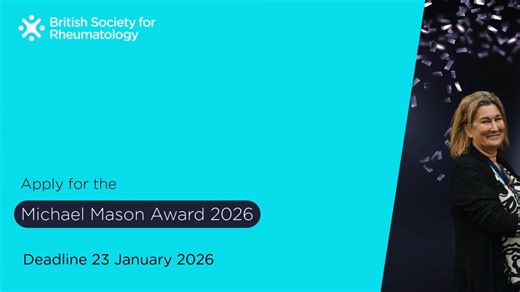🏆 APPLICATIONS NOW OPEN: The Michael Mason Award recognises exceptional scientific contributions with: 🔹 A trophy 🔹 £1,000 research prize 🔹 Free Annual Conference registration 🔹 Plenary presentation 🔹 Publication in @RheumJnl Apply by 23 January 2026 ➡️ https://bit.ly/3UmXXFf | British Society for Rheumatology