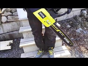 51cc Ryobi POWR XT Chainsaw Cold Start / Review! - Part 1