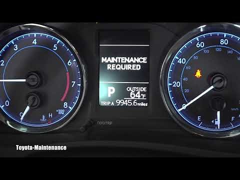 2018 Toyota Corolla maintenance reset / oil light reset