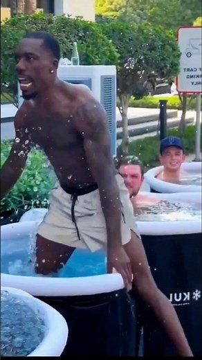 He Tried The Viral Ice Bath Challenge#shorts