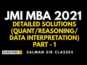 2021 JMI MBA| Questions Solutions| Explanation of Jamia MBA 2021| Jamia Quant| LRDI| Answers| PART 1