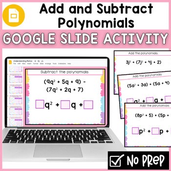 Add and Subtract Polynomials  | Google Slides™