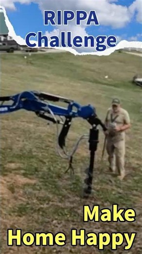 Backyard Fence Projects Made Easy | RIPPA Mini Excavator + Auger | April Challenge #rippa #excavator