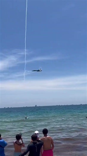Fighter Jet High Speed Flying Low Over Ocean Beach | Fighter Aircraft Flying Dangerously Low