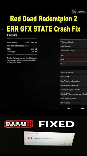 ERR GFX STATE Crash Fix Red Dead Redemption2