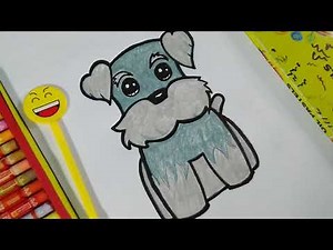 learn How to Draw a Miniature Schnauzer Dog easy, step by step art tutorial