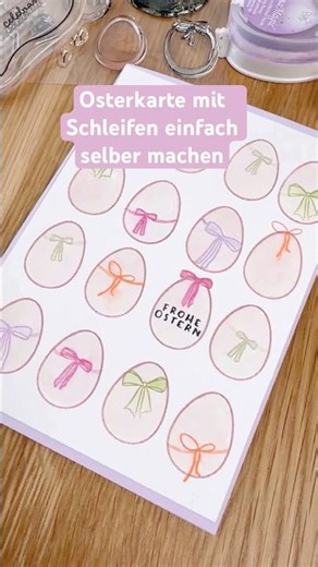 Osterkarte selber machen - DIY mit Stempel | Karte basteln für Ostern #diyostern