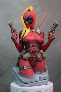 Lady Deadpool Bust - Comic Book Decor - Etsy