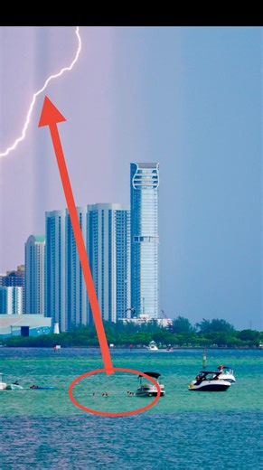 Miami Famous | Is it safe to stay in the water during a thunder & lightning storm? | Instagram