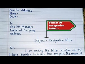 How To Write Resignation Letter || Sample Or Format Of Resignation/Resign Letter