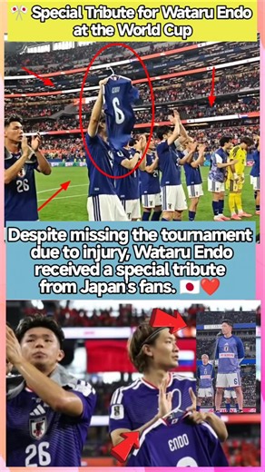 Japan Fans Pay Special Tribute to Wataru Endo #wataruendo