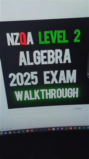 NCEA Level 2 Algebra 2025 Exam Walkthrough out now on YouTube!