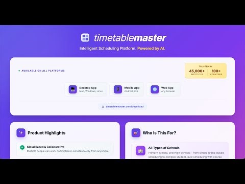 School Timetable Software Tutorial - Create Perfect Schedules in Minutes | TimetableMaster