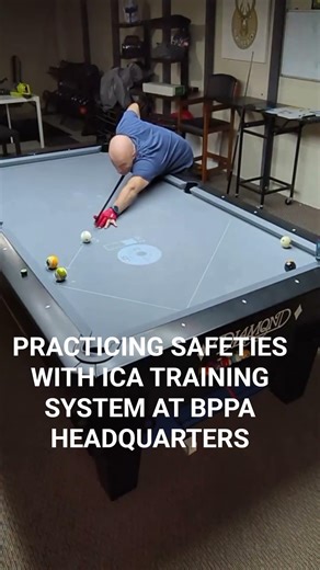 PRACTICING SAFETIES WITH ICA TRAINING SYSTEM AT BPPA HEADQUARTERS #billiards #8ballpool #9ball