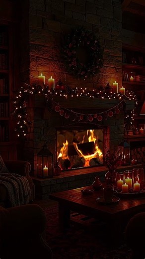 🕯️ Cozy Fireplace and Gentle Snowfall with Soft Piano | Relaxing Music for Sleep & Study 4 HOUR