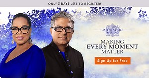 Do you have questions about meditating 🙏 ? 👉 Listen to Oprah and Deepak discuss the common questions new and experienced meditators have. Then join them on Monday, October 30 in Oprah Deepak’s all-new, free 21-Day Meditation 🙏, Making Every Moment Matter. You will learn simple tools to: ✨ Feel less stressed and more purposeful ✨ Transform your perception of time ✨ Find ease and acceptance in each moment ✨ Prioritize experiences that bring you joy ✨ Look back on each day with a sense of accomp